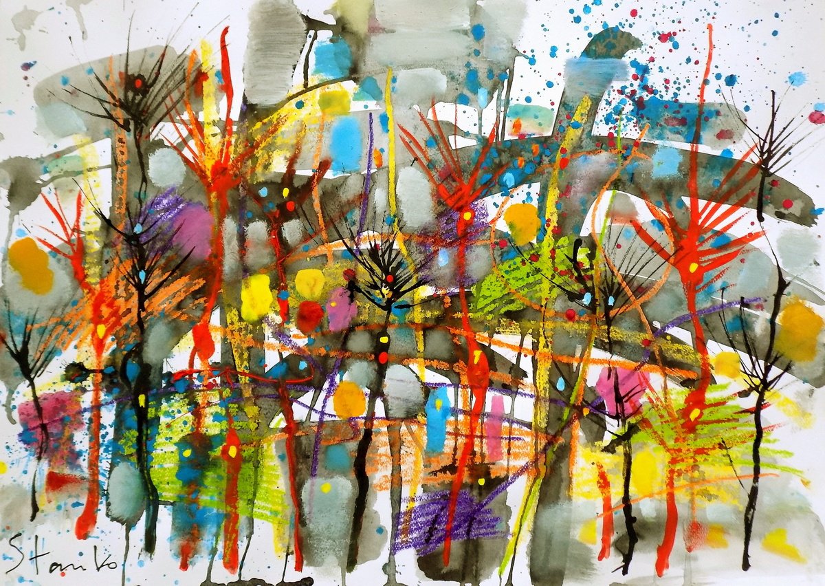  Landscaping On Jazz-Xcii By Stanislav Bojankov, 28 X 20, Artwork For Sale On Artfinder