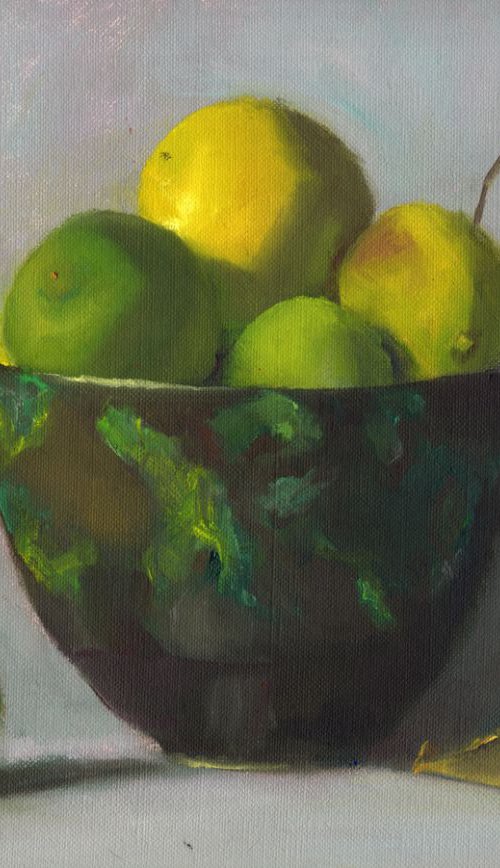 Limes in Bowl by Elizabeth B. Tucker