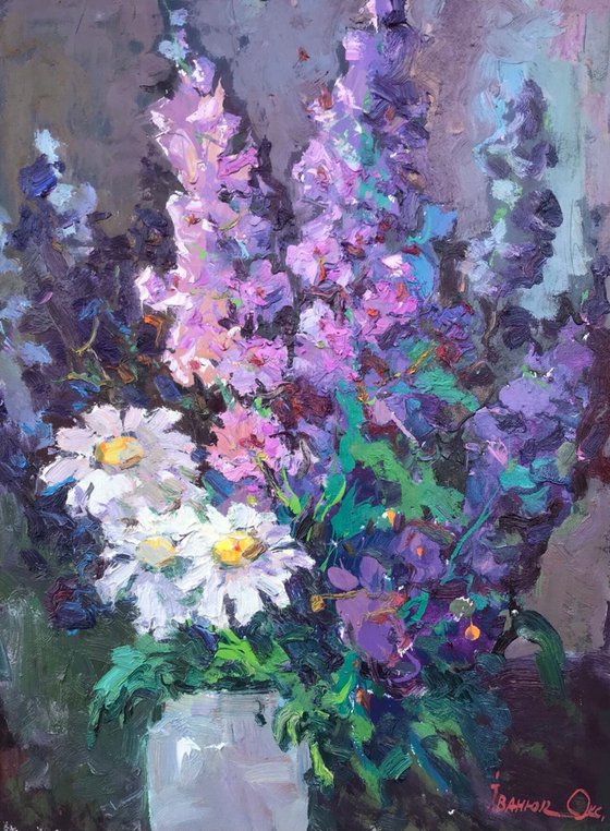 Oil painting Morning flowers Kalenyuk Оksаnа nKalen839