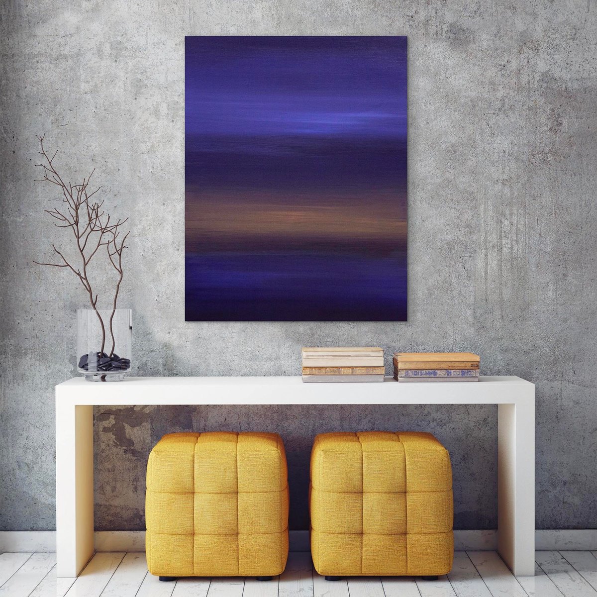 Geometric Abstract Acrylic Painting By Paresh Nrshinga Frsa, 28 X 36", Shifting Light, Original Artwork