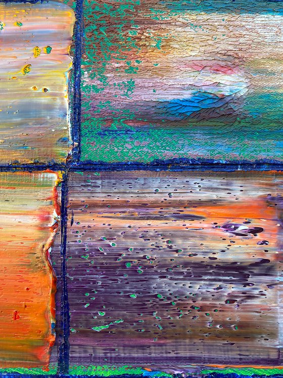 "Structural Integrity" - FREE International Shipping and Save As A Series - Original Xt Large PMS Abstract Diptych Oil Paintings On Canvas - 120" x 60"