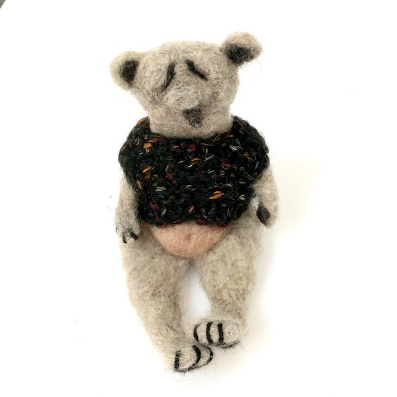 Bjorek, felted wool polar bear