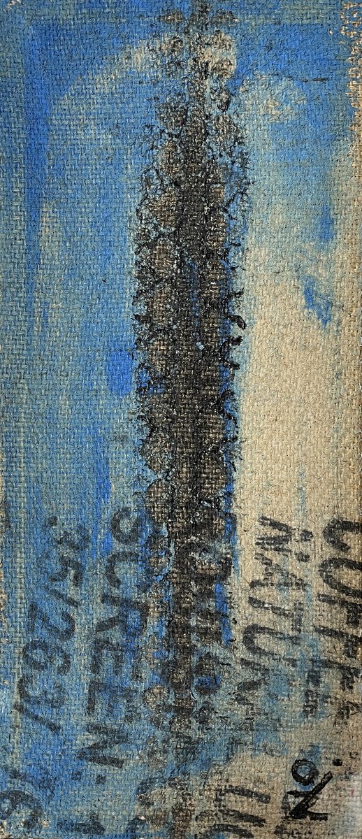 Impressionistic Landscape Painting By Mattia Paoli, 11 X 24", Wh#34 Strada Blu, Original Artwork