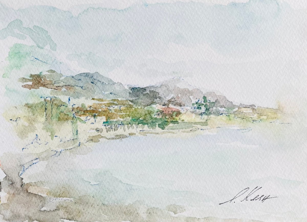 Elena Klyan | Original Watercolour | France Cote D'azur 2025 | 20 X 15Cm | Artwork For Sale On Artfinder