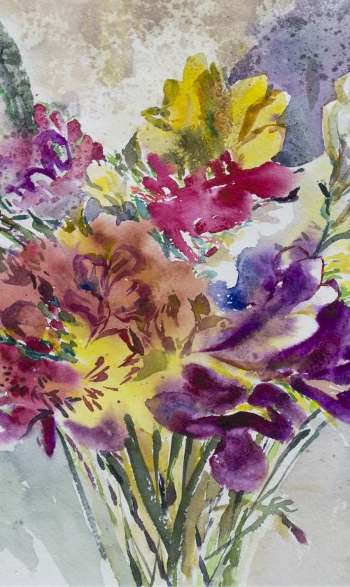 Freesias II by Florina Breazu