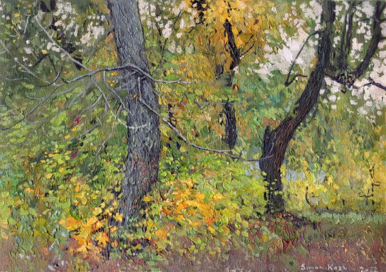 Chestnut tree in autumn. Tsaritsyno