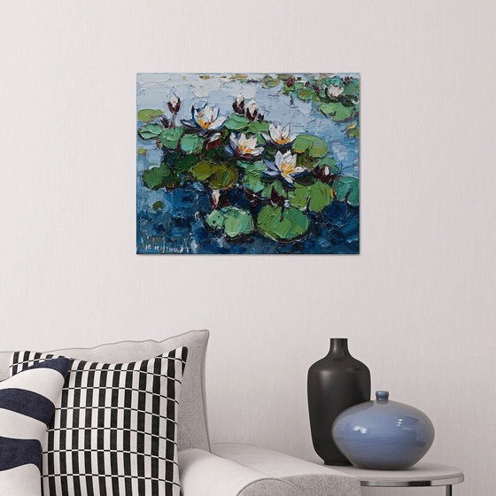 Water lily -  Original Oil painting