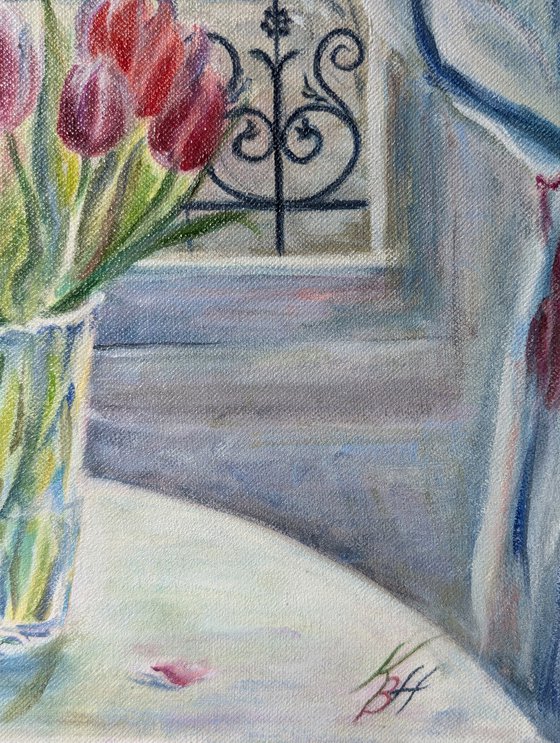 French window in spring