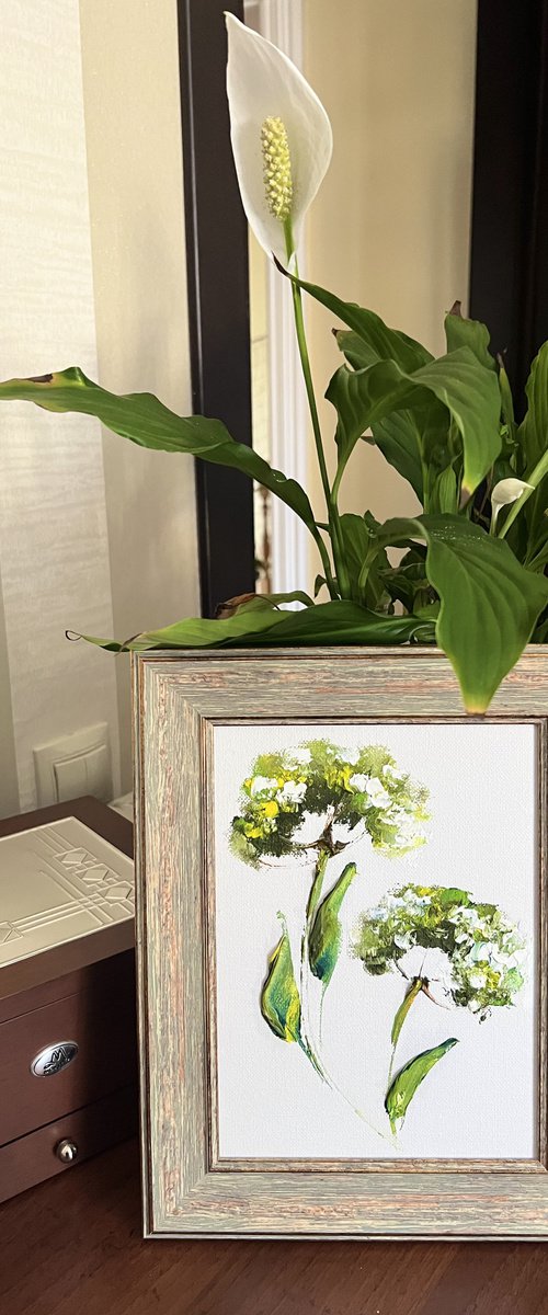 IN THE MOMENT №2 - Hogweed. 3d flower. Mini art. Herbs. Meadow. Greens. Summer. by Marina Skromova