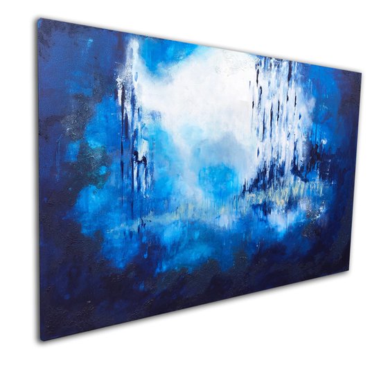 custom order Daniel- all blues (150 x 100 cm ) Dee Brown Artworks