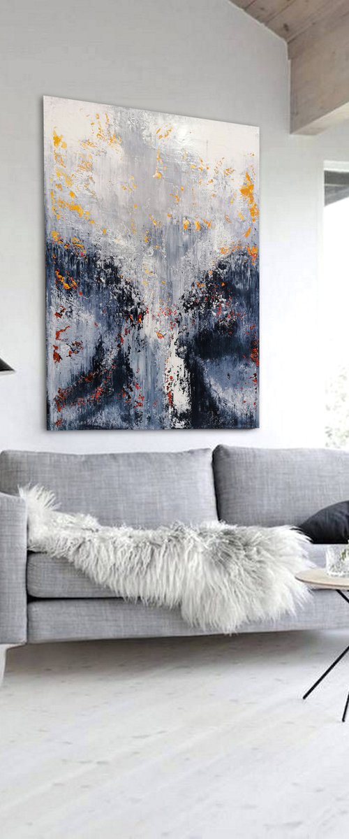 150x100cm. / extra large painting / Abstract 2158 by Alex Senchenko