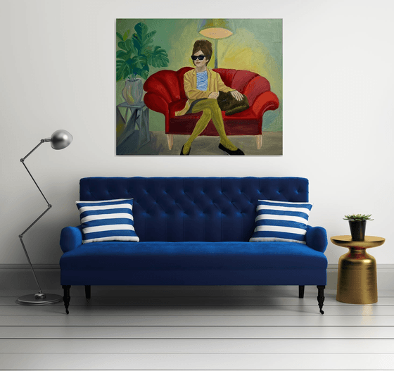 Selfportrait with a cat