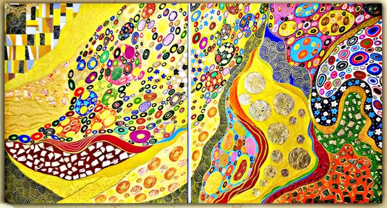 Inspiration by Klimt abstract