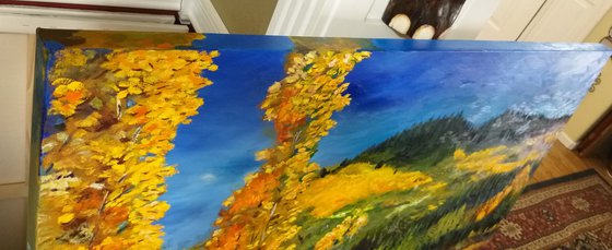 Autumn in Colorado, Kenosha pass oil painting