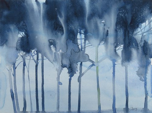 Blue forest by Dunja Jung