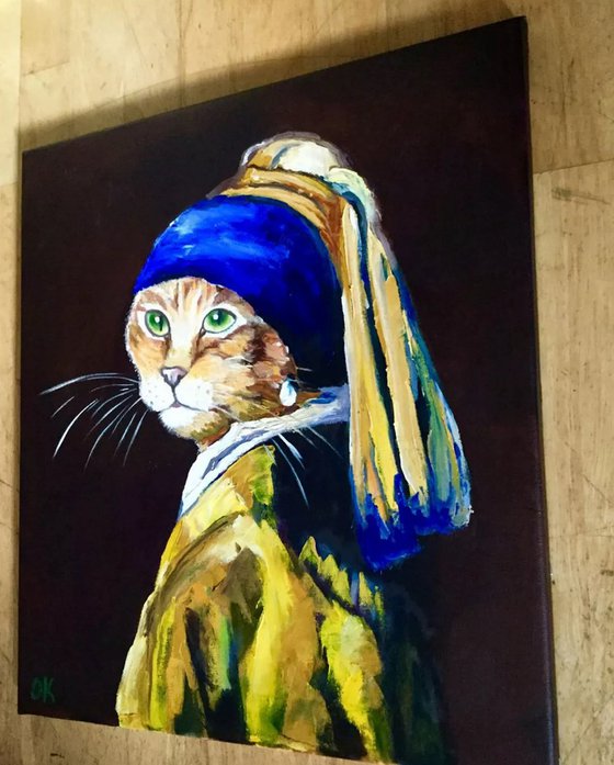Cat with the pearl earring