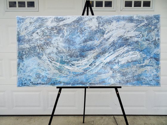 OCEAN WAVES. Abstract Seascape, Coastal Art