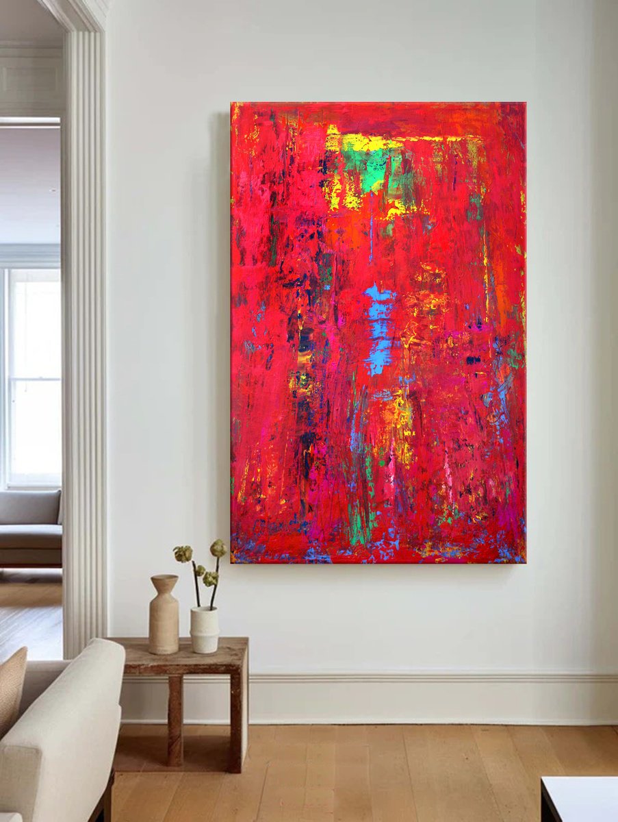 Abstract Acrylic Painting By Veljko Martinovic, 49 X 77", Abstract-DvoS?ak: 9. Sinfonie-, Original Artwork