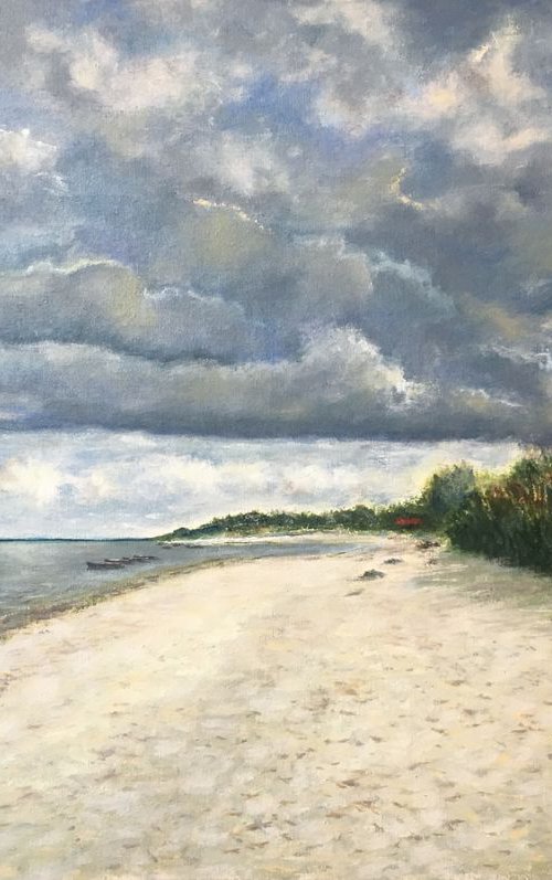 The sea in Ragaciems. Before the rain. by Albert Safiullin