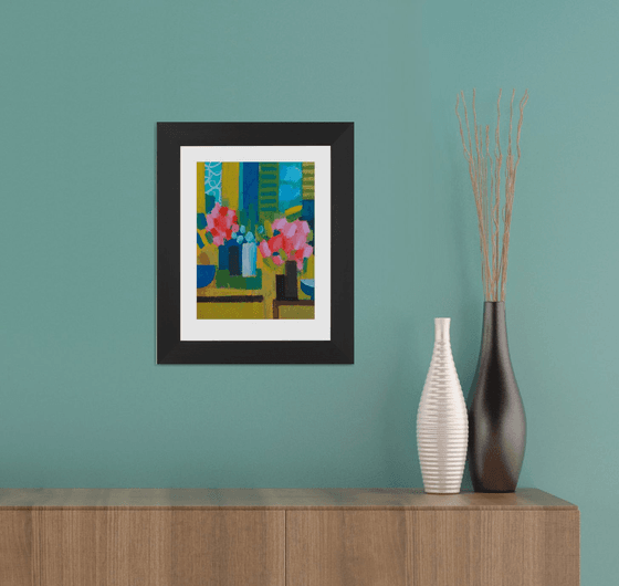 Two Vases of Pink Flowers