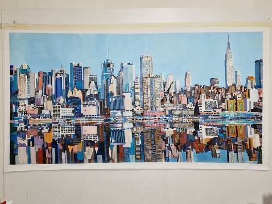 Urban Skyline Reflection New York