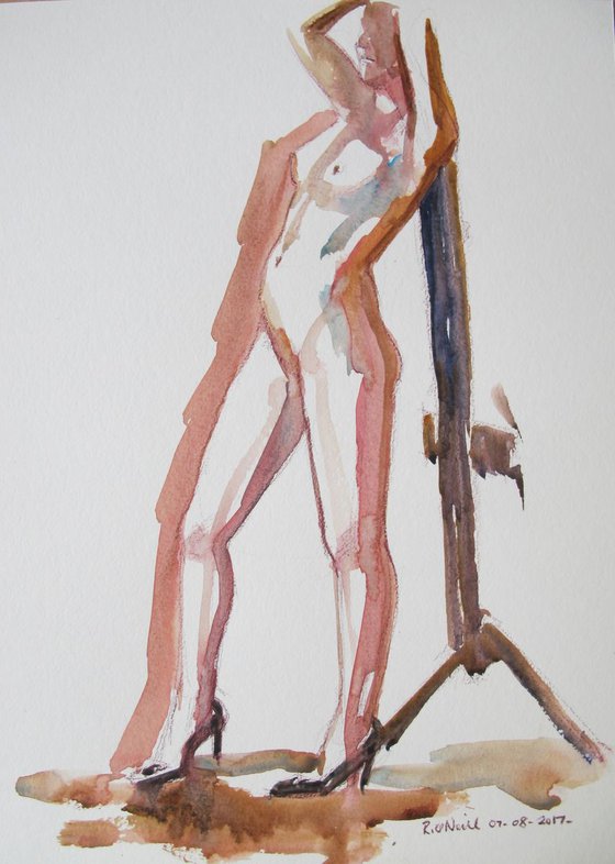 Standing female nude