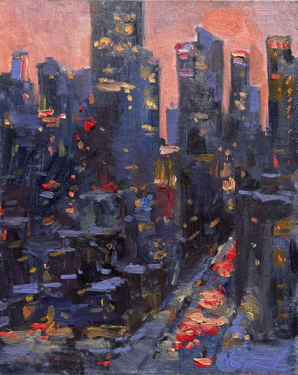 When The City Glows By Nataliia Nosyk, 8 X 10, Artwork For Sale On Artfinder
