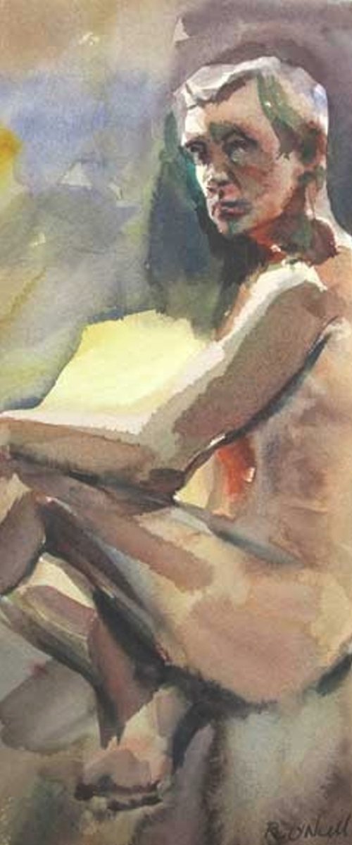 Seated male nude by Rory O’Neill