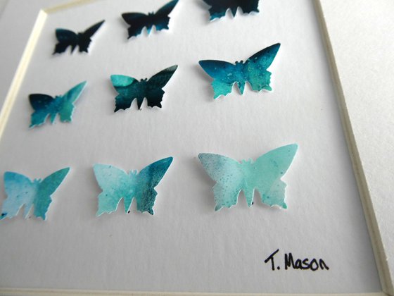 9 Emerald butterflies