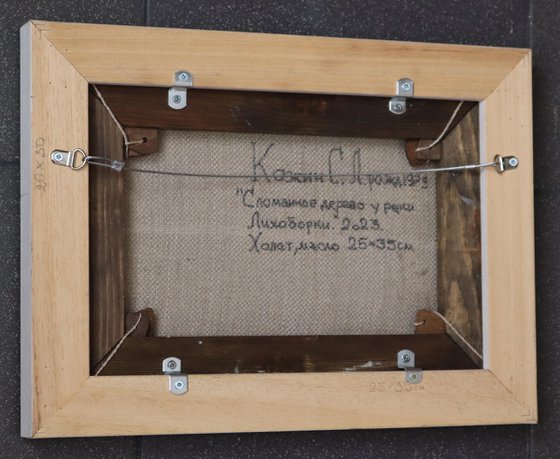 A broken tree near the Likhoborka River