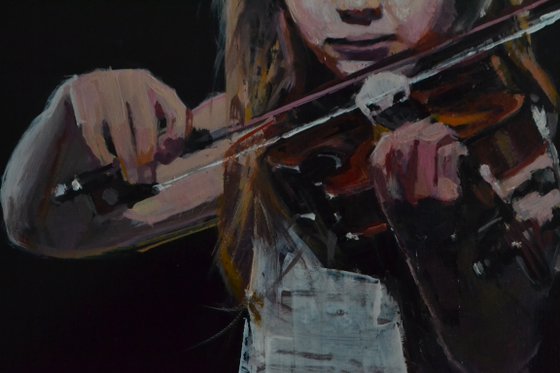 The girl and her violin