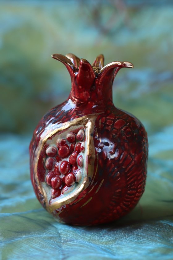 Pomegranate. Gold and Red