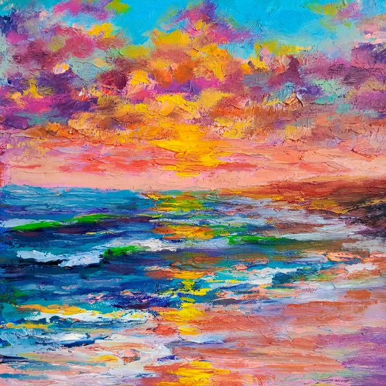 Sea waves landscape