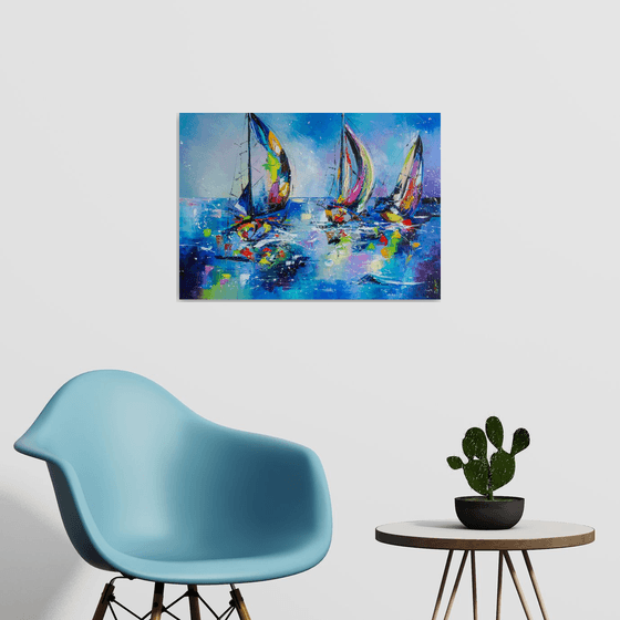 SAILING RACES(framed)