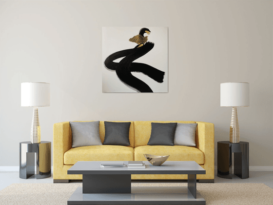 ” woman flying butterfly ”