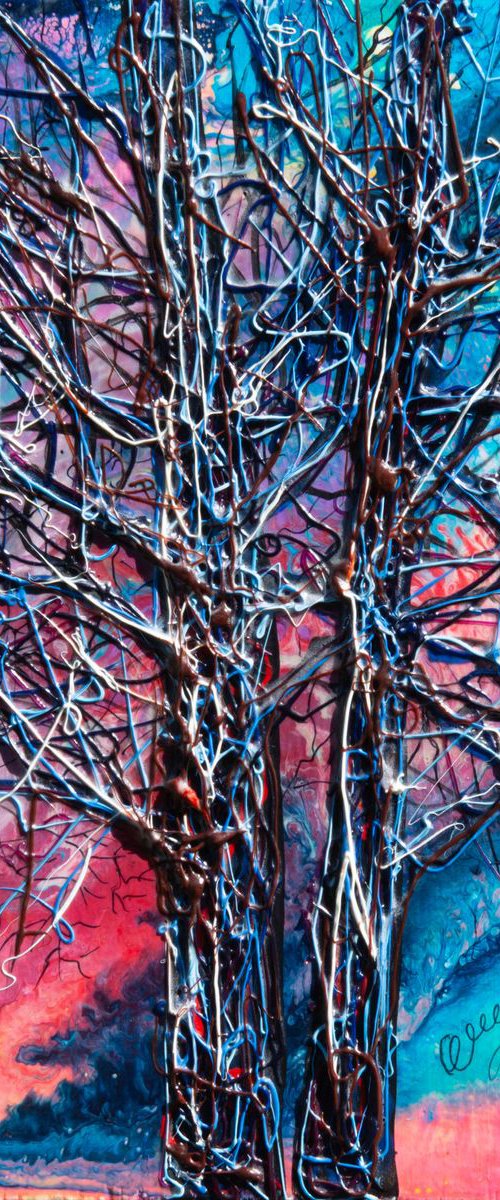 Enchanted  Tree Painting by OLena Art by Lena Owens at OLena Art