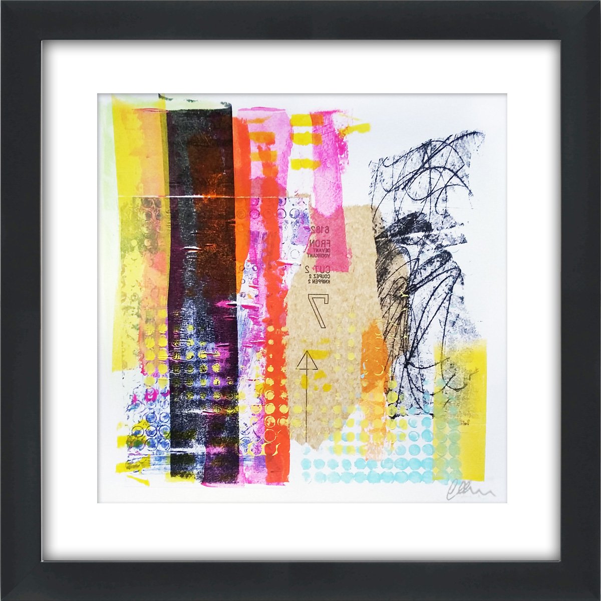 Reset - Framed and ready to hang - original abstract painting by Carolynne Coulson
