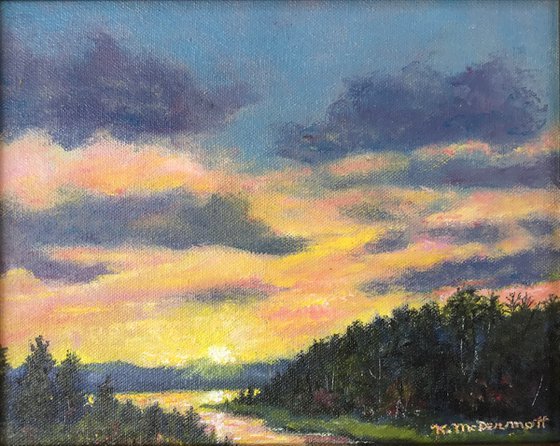 SKY DRAMA  oil 8X10 inch