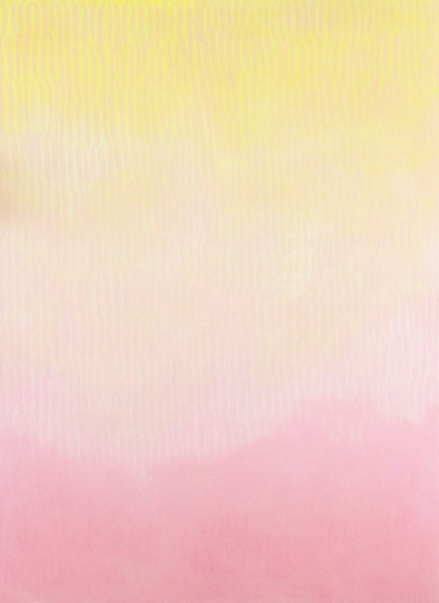 Expressive Abstract Oil Painting By Petr Johan Marek, 55 X 75", Violet Pink Yellow No.2, Original Artwork