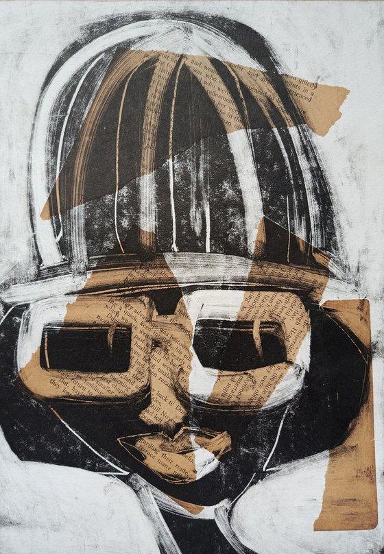 MONOPRINT1/Girl in a Hat funny style