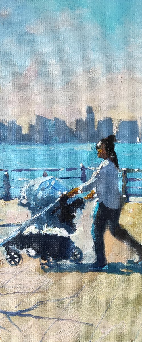 "Manhattan Hudson River" by Olga Tsarkova by Olga Tsarkova