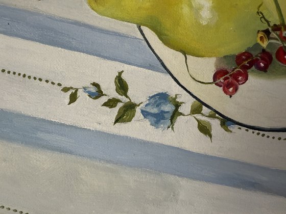 Blue Symphony on the Kitchen Table