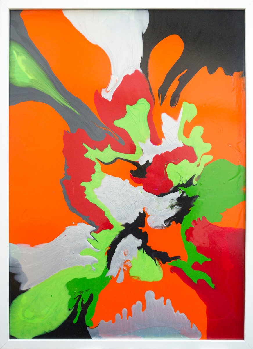 Abstract Acrylic Painting By Km Arts, 20 X 28", Day Of The Dance, Original Artwork