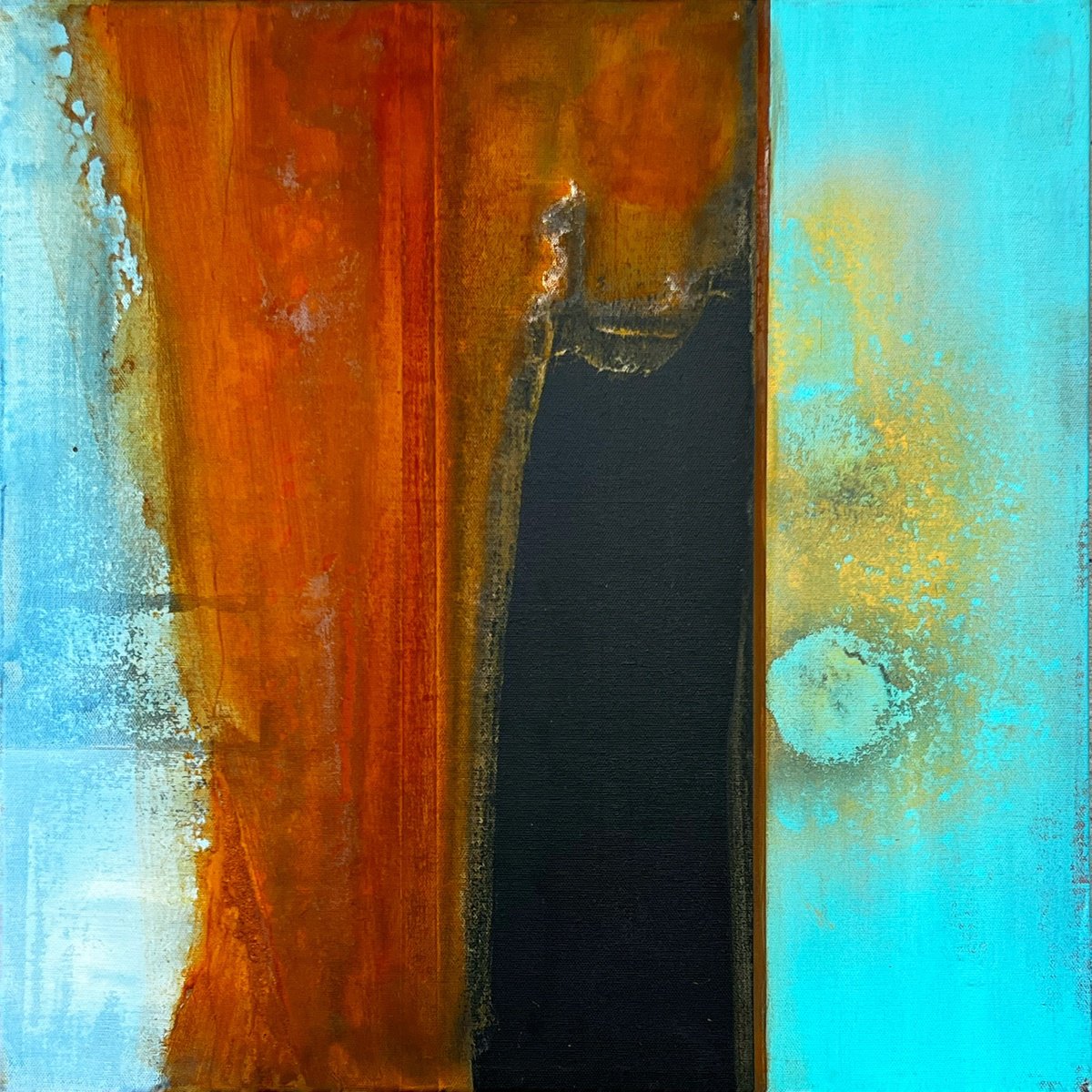 Abstract Painting By Sergio Aranda, 20 X 20", Armoni?a En Impermanencia, Original Artwork