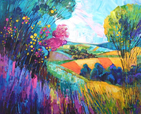 Sunlit Rolling Hills