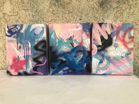 Cotton Candy - Triptych Series
