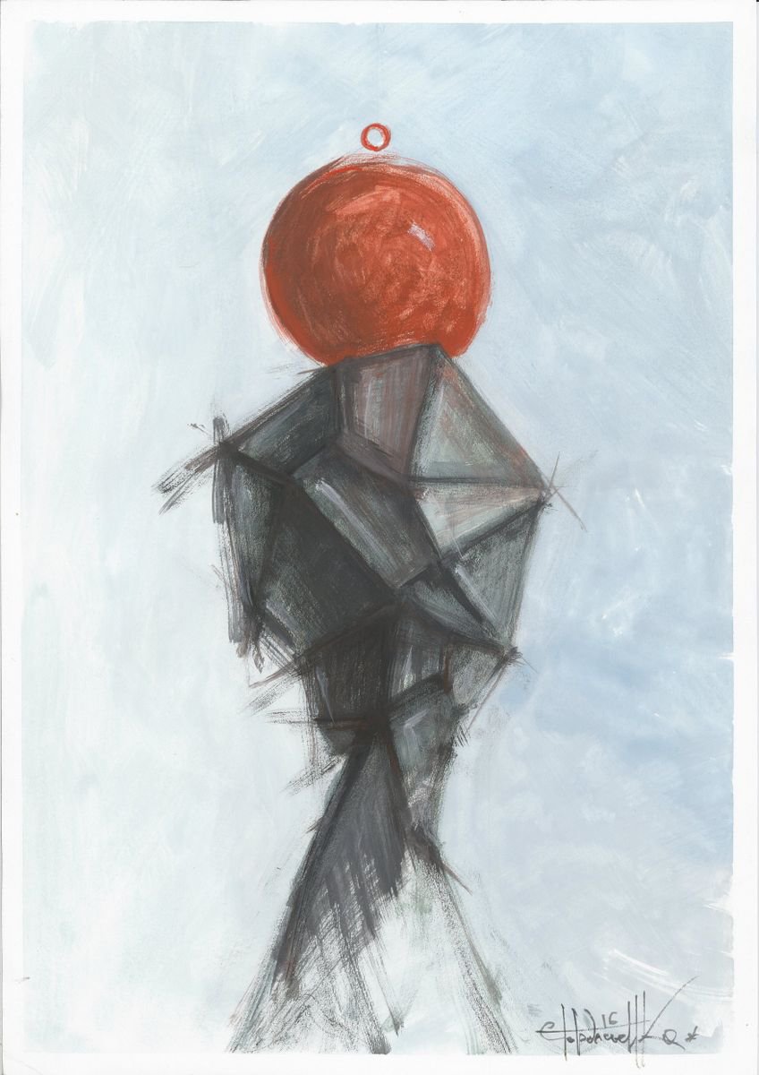 Abstract Painting By Eugene Gorbachenko, 12 X 17, Something Inside Me, Original Artwork