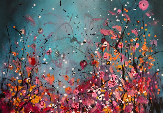 Bohemian #2 - Original abstract floral landscape