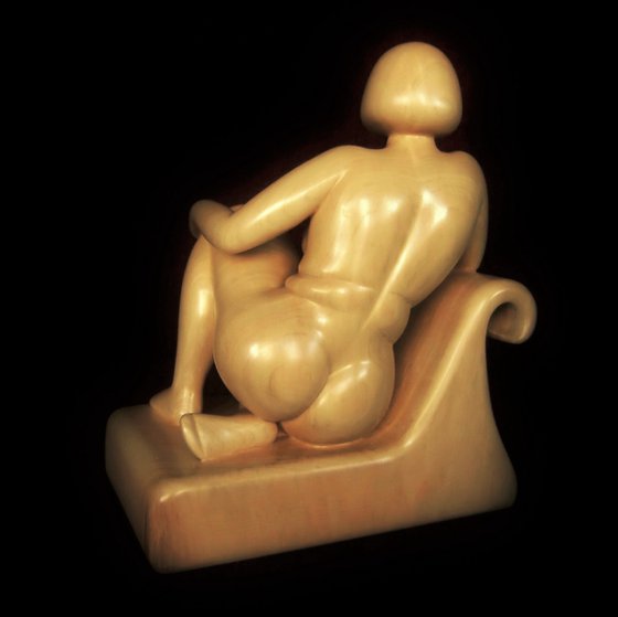 Nude woman wood sculpture SCRUMPTIOS