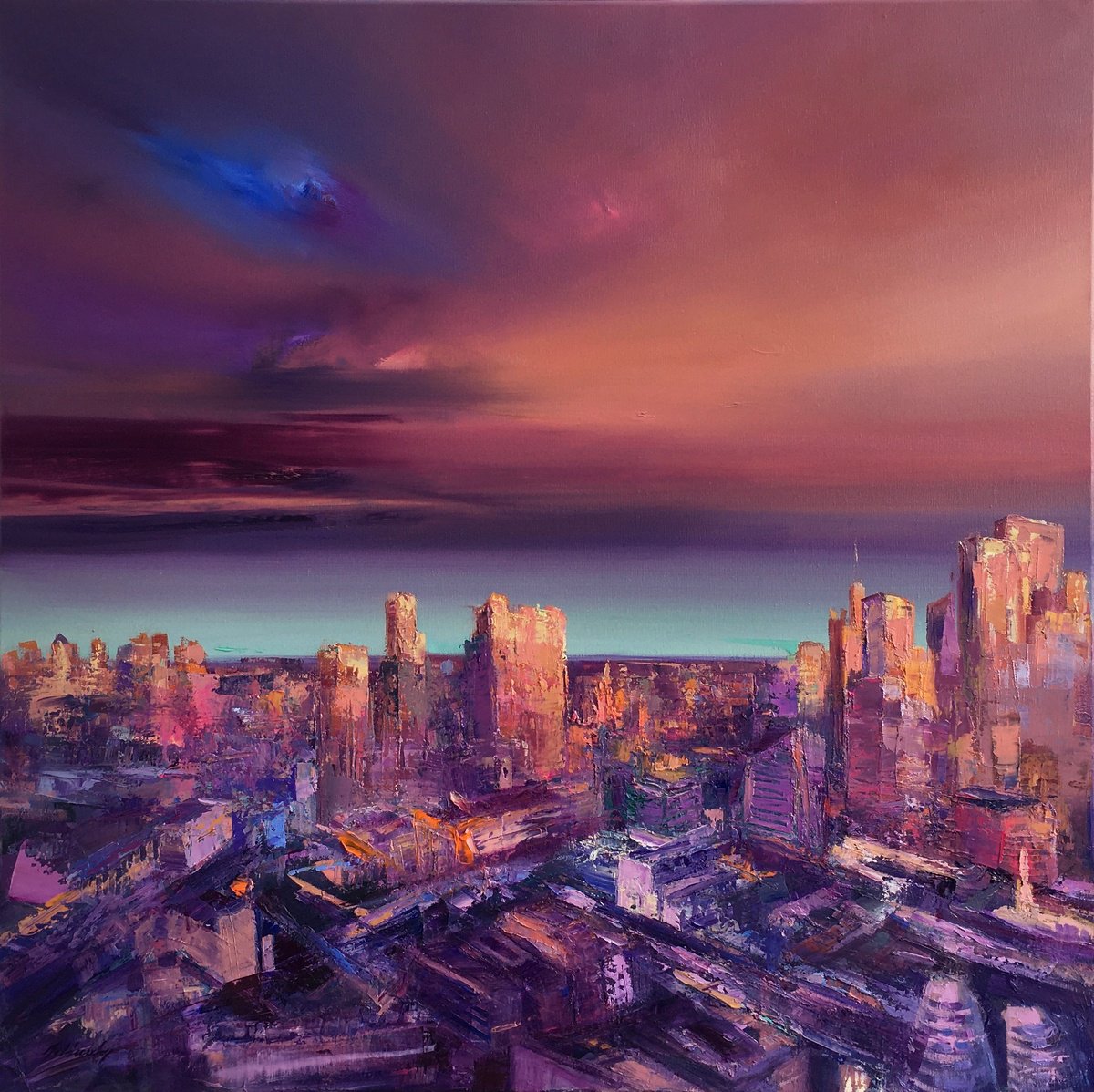 The Pulse Of The City By Beata Belanszky Demko, 35 X 35, Artwork For Sale On Artfinder